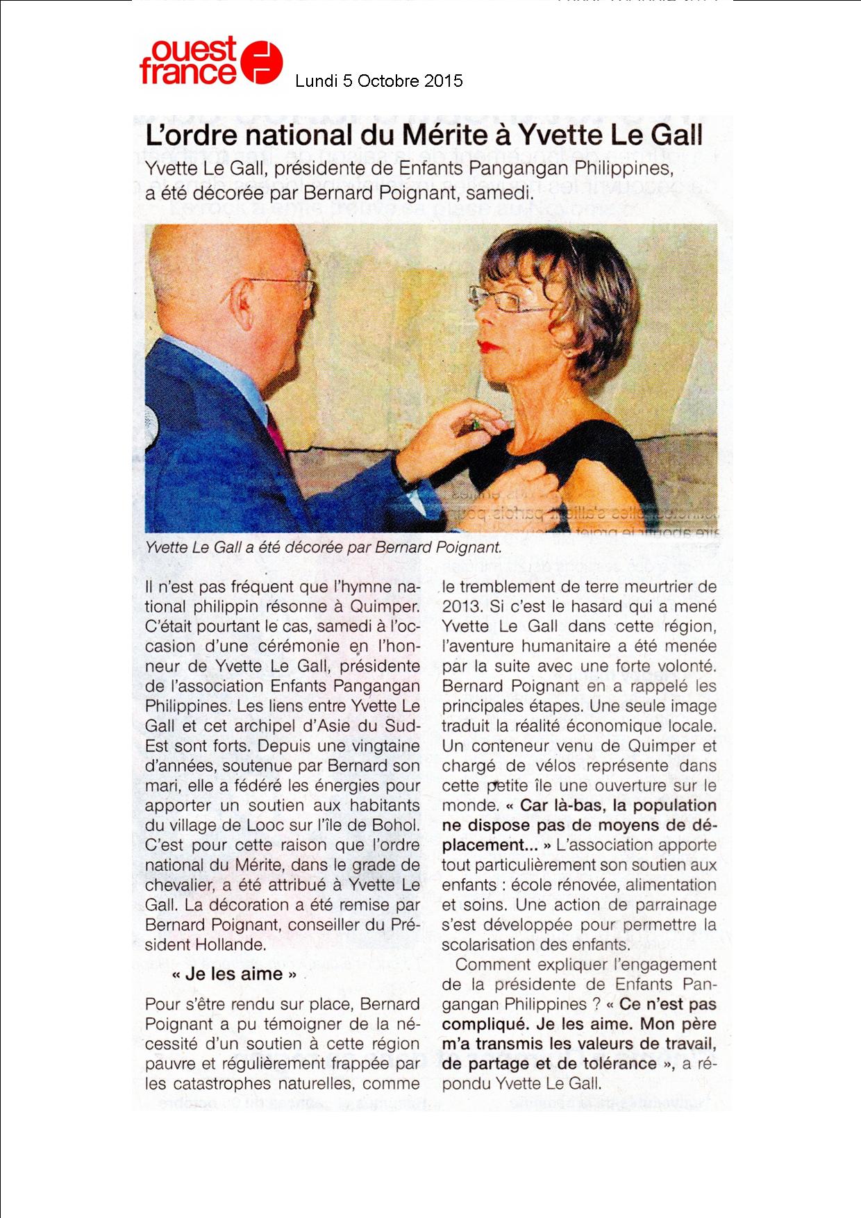 Medaille ouest france 05 10 2015
