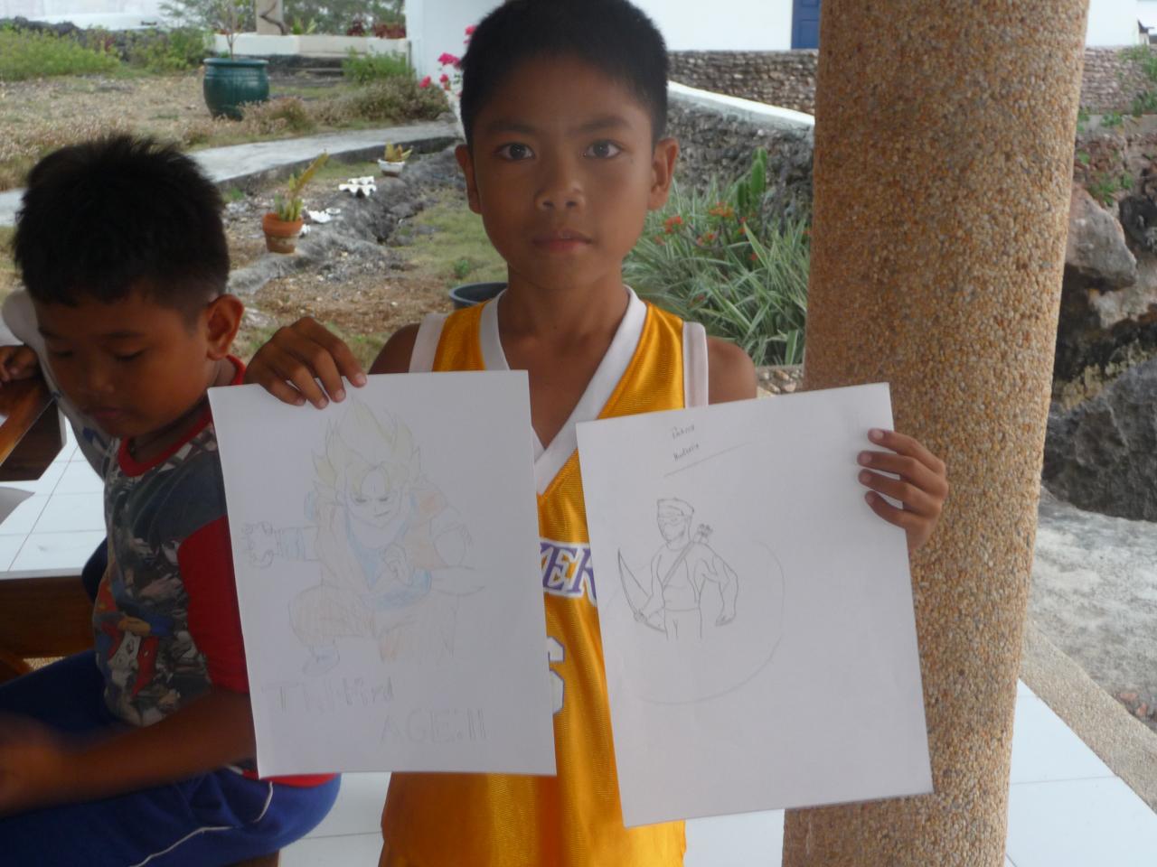 Echange de dessin Ecole Mousterlin- Village Looc